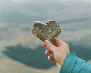 Love Stone in shape of a heart 